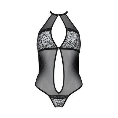 Сітчасте боді з мереживом на грудях Passion &mdash; Satara Body Black SO8469 фото