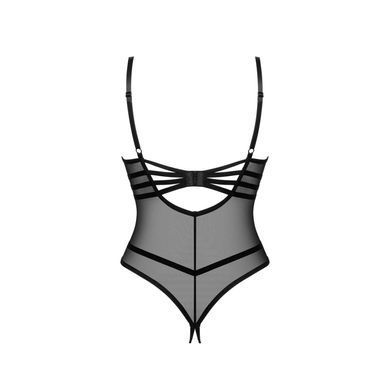Боді з відкритим доступом Obsessive &mdash; Roxelia Crotchless Teddy Black SO9066 фото