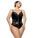 Боді з екошкіри з мереживом JSY &mdash; P61153 Plus Size Black SX1873 фото 2