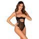Боді з відкритим доступом Obsessive &mdash; Roxelia Crotchless Teddy Black SO9066 фото 1
