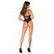 Боді з відкритим доступом Obsessive &mdash; Roxelia Crotchless Teddy Black SO9066 фото 4