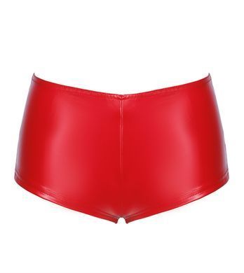 Шорти Noir Handmade F356 Red powerwetlook shorts - S SX2124 фото