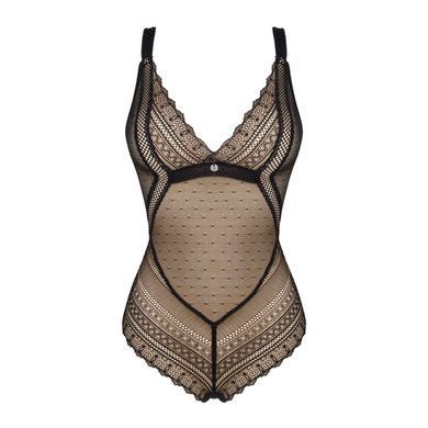 Мереживне боді з декольте Obsessive &mdash; Estiqua Teddy Black SO7260 фото