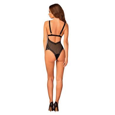Мереживне боді з декольте Obsessive &mdash; Estiqua Teddy Black SO7260 фото