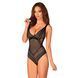 Мереживне боді з декольте Obsessive &mdash; Estiqua Teddy Black SO7260 фото 1