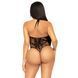 Сітчасте боді Leg Avenue &mdash; Lace And Net Halter Teddy One Size Black SO8557 фото 2