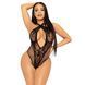Сітчасте боді Leg Avenue &mdash; Lace And Net Halter Teddy One Size Black SO8557 фото 3