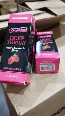 Розпродаж! Спрей для мінету Doc Johnson GoodHead DeepThroat Spray - Strawberry 59мл (термін 01.26) SO2801-R фото