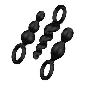 Набор анальных игрушек Satisfyer Plugs black (set of 3) - Booty Call (м'ята упаковка!!!) SO2323-R фото