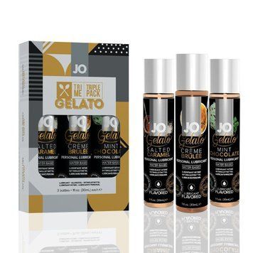 Набір змазок JO Gelato &mdash; Tri-Me Triple Pack (3x30 мл) Три різні смаки серії Gelato SO2841 фото
