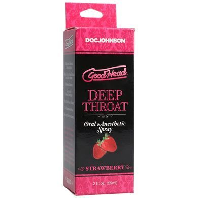 Розпродаж! Спрей для мінету Doc Johnson GoodHead DeepThroat Spray - Strawberry 59мл (термін 01.26) SO2801-R фото