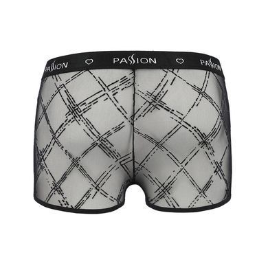 Чоловічі прозорі боксери Passion 032 SHORT JAMES L/XL Black, сітка SO7567 фото