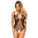 Боді з відкритим доступом Leg Avenue &mdash; Net Lace Crotchless Teddy One Size Black SO8608 фото 3