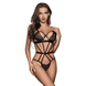 Мереживне боді з атласними стрічками JSY &mdash; "Донна" One Size Black SO6879 фото 1