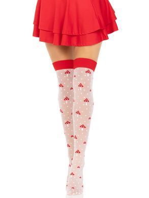 Панчохи Leg Avenue Polka Dot Mushroom Thigh Highs One Size SX1044 фото