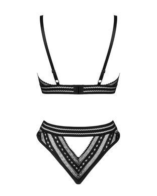 Комплект білизни Obsessive Natilya 2-pcs set XS/S, black, бюстгальтер, трусики SO7717 фото