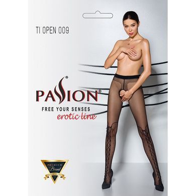 Колготки з відкритим доступом, імітація ботфорт Passion TIOPEN 009 5 (20 den), black SO5801 фото