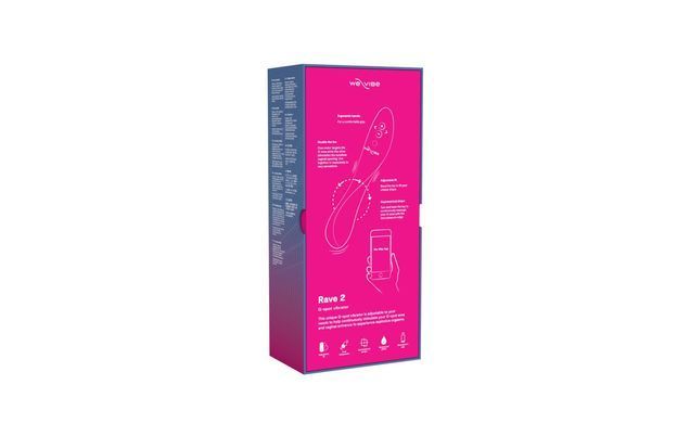 Смарт-вібратор We-Vibe &mdash; Rave 2 Twisted Pleasure Pink, для точки G та входу в піхву, 2 мотори SO8769 фото