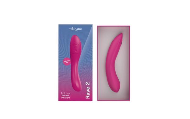 Смарт-вібратор We-Vibe &mdash; Rave 2 Twisted Pleasure Pink, для точки G та входу в піхву, 2 мотори SO8769 фото