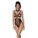 Сітчасте боді з чокером та шнурівкою Passion &mdash; Dominica Body Black SO8427 фото 1